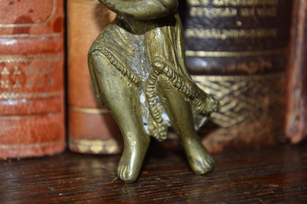 Antique French Figural French Female Bronze Clock Mount Hardware - Antique Flea Finds - 3