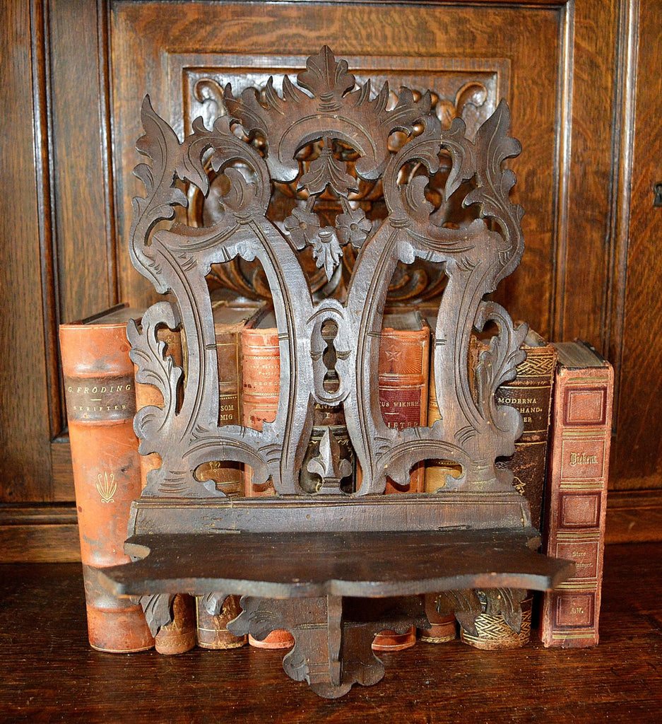 Antique Etagere French Carved Wood Console Display Shelf - Antique Flea Finds