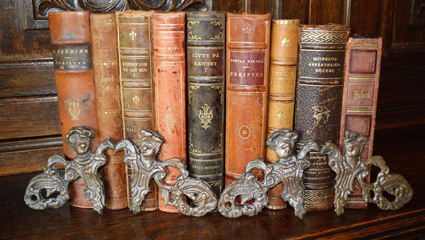 Antique Pair French Figural Mounts Renaissance Frenchman Decorations - Antique Flea Finds - 2