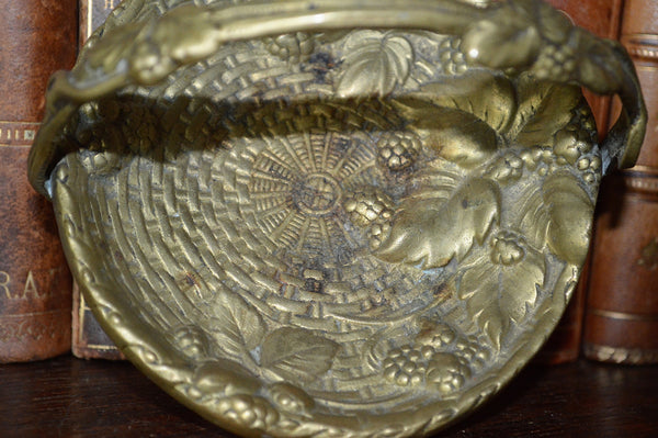 Antique French Ormolu Trinket Dish Decorative Accessory Berries Design - Antique Flea Finds - 4
