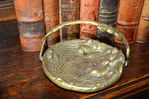 Antique French Ormolu Trinket Dish Decorative Accessory Berries Design - Antique Flea Finds - 1