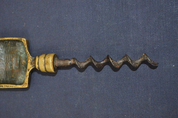 Rare Antique Scottish Brass Corkscrew Battle Hawick 1514 Capture of English Flag