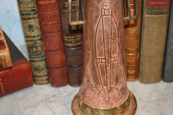 Antique Copper and Brass Arts and Crafts Two Handled Vase