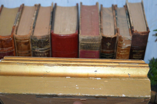 Antique English Gilt Frame Red Wax Seals Intaglios on Indentured Land Agreement