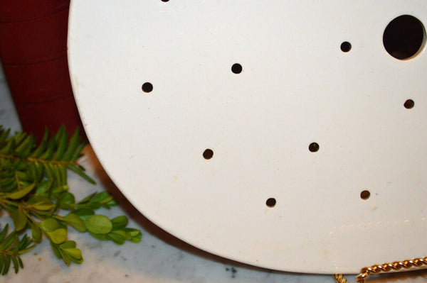 Antique English Ironstone Minton Oval Drainer For Meat Platter Monogram