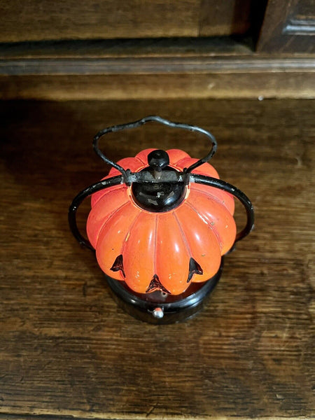 Vintage Halloween Jack O Lantern Pumpkin Lighted Lantern Wales Hong Kong Working