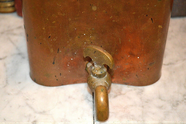 Vintage Copper Wall Mount Water Dispenser Container Spigot Lavabo Box
