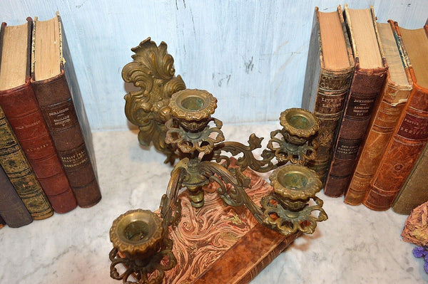 Antique French Bronze Wall Sconce Rococo Bronze
