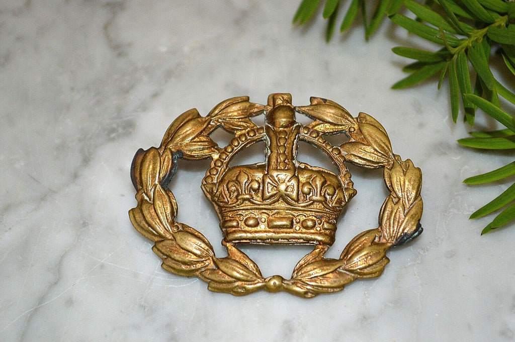 Brass Crown Gold Crown Sign Plaque Royal Crown cast in solid Brass