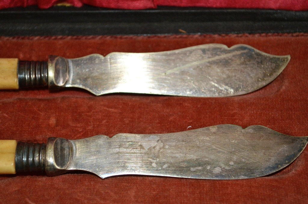 Victorian Silver and Bone Canteen Fish Serving Fork and Knife Set For Sale  at 1stDibs  fish knives and forks with bone handles, bone handled fish  knives and forks, silver fish knife