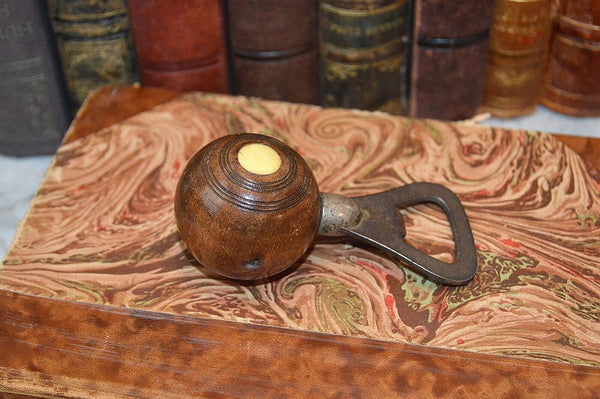 Vintage English Lawn Ball Wooden Beer Bottle Opener