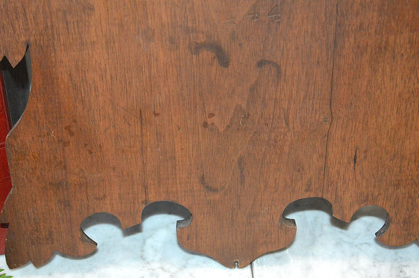 Antique Eastlake Carved Wood Cherub Magazine Letter Rack Wall Mount