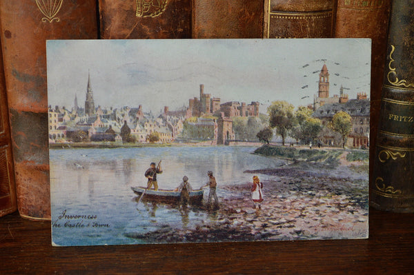 Antique English Raphael Tuck's Postcard Inverness Scotland 1923 - Antique Flea Finds