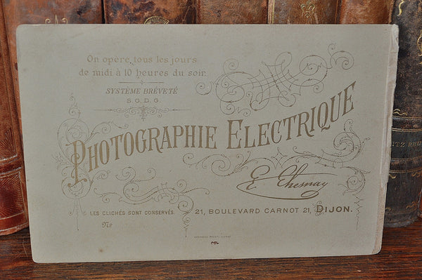 Antique French Photograph Cabinet Card Soldier Photo Dijon France - Antique Flea Finds - 4