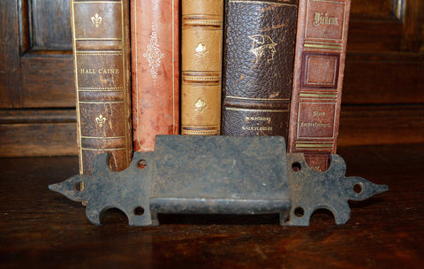 Antique Trunk Pull Cast Iron Fleur De Lis Heavy Handle Hardware - Antique Flea Finds - 1