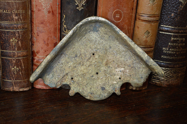 Antique French Corner Mount Brass Trim Cap Hardware - Antique Flea Finds - 4