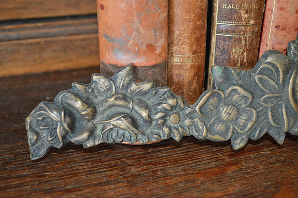 Antique Floral Pediment French Bronze Mount Hardware - Antique Flea Finds