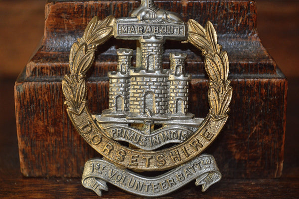 Antique Military Badge English Dorsetshire Regiment First Volunteer Battalion - Antique Flea Finds - 2