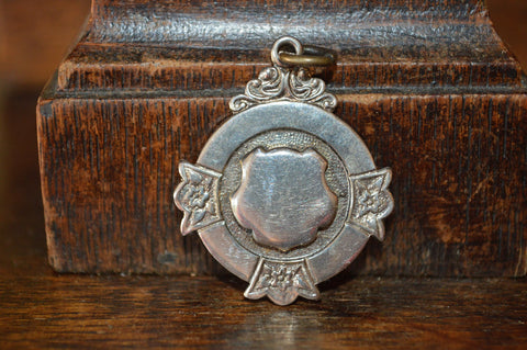 Antique Pocket Watch Fob English Silver Plated - Antique Flea Finds - 1